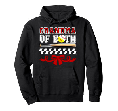 Grandma Both Coquette Baseball Hoodie - Aesthetic Graphic for Adults - T-Shirt, Sweatshirt, Hoodie