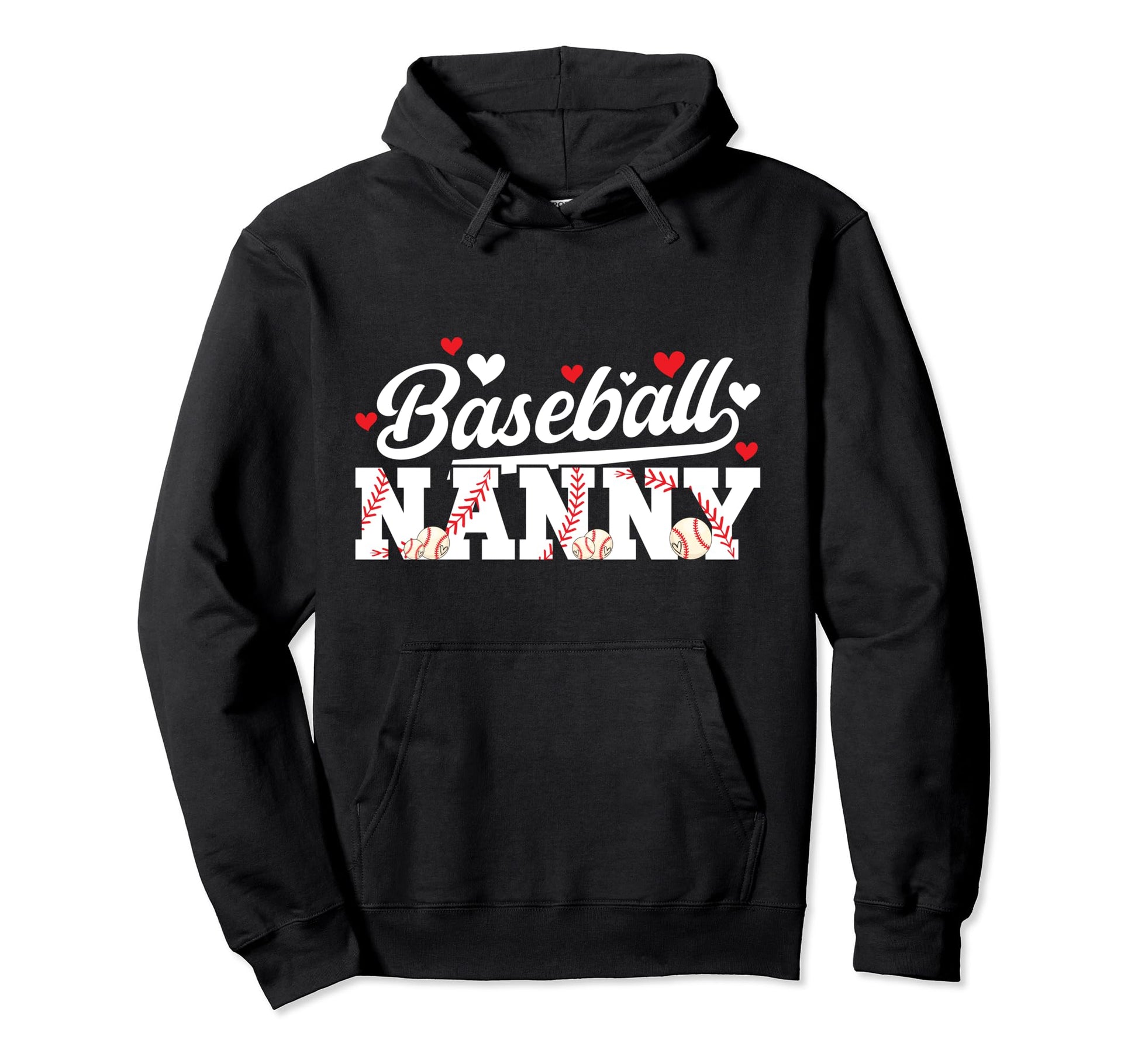 Baseball Nanny Proud Nanny Baseball Hoodie - Minimalist Print for Adults - T-Shirt, Sweatshirt, Hoodie