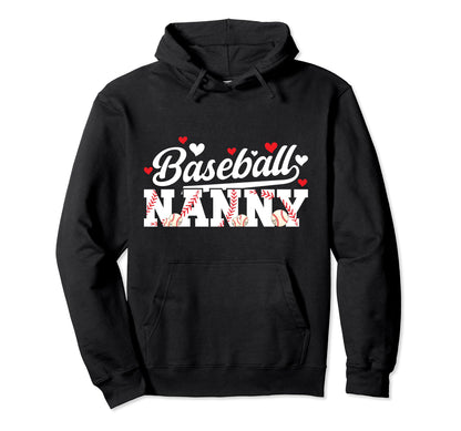 Baseball Nanny Proud Nanny Baseball Hoodie - Minimalist Print for Adults - T-Shirt, Sweatshirt, Hoodie