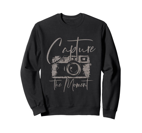 Capture Moment Photography Camera Art Sweatshirt - Graphic Print Unisex - T-Shirt, Sweatshirt, Hoodie