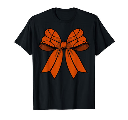 Basketball Coquette Bow Funny T-Shirt - Custom Art Print Men Women - T-Shirt, Sweatshirt, Hoodie