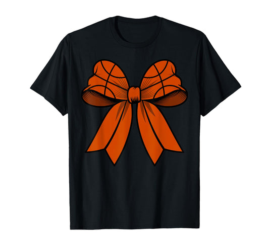 Basketball Coquette Bow Funny T-Shirt - Custom Art Print Men Women - T-Shirt, Sweatshirt, Hoodie