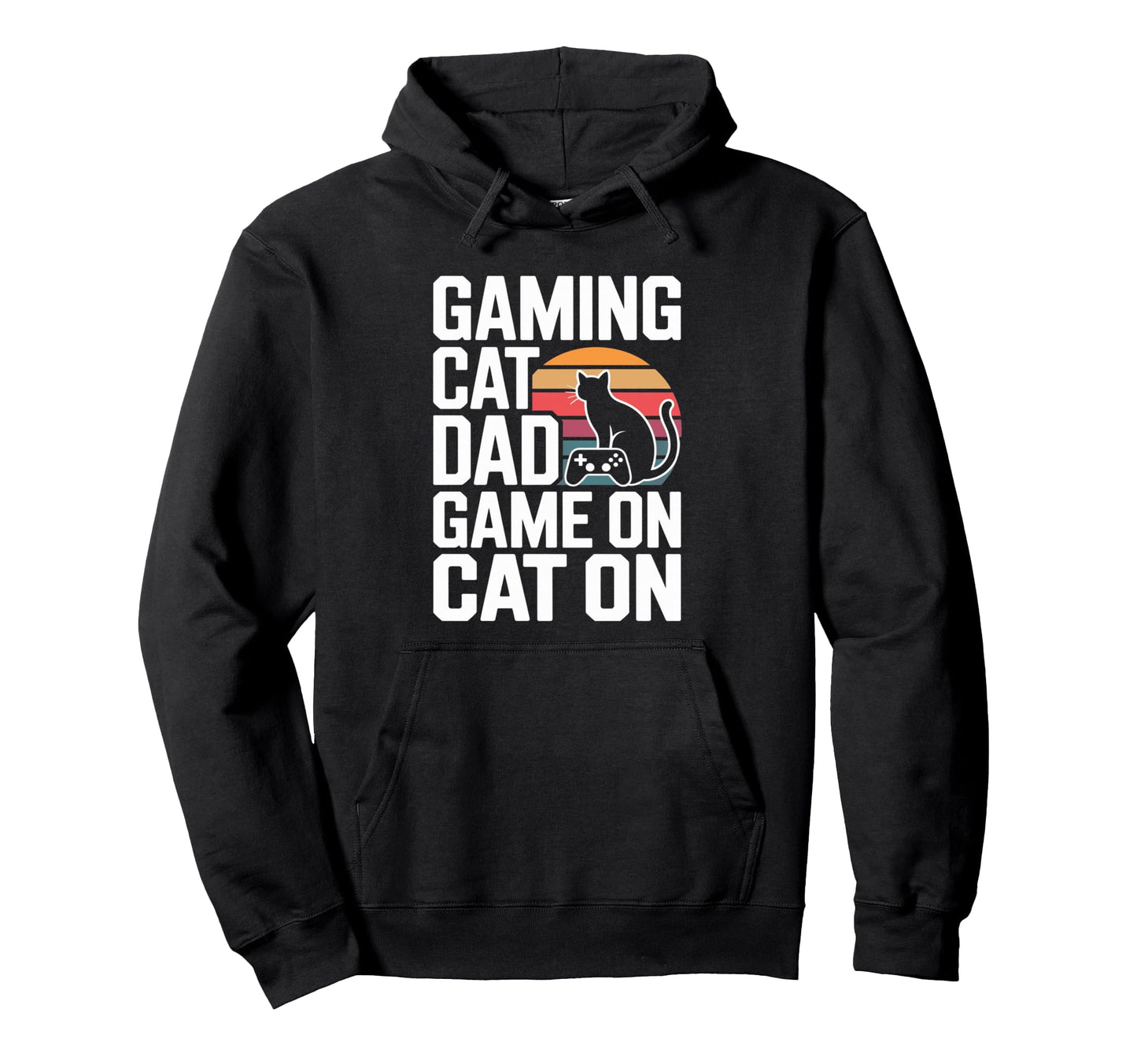 Gaming Cat Dad Game Cat Hoodie - Custom Art Print for Adults - T-Shirt, Sweatshirt, Hoodie