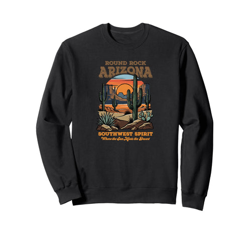 Round Rock Arizona Desert Sunset Sweatshirt - Custom Art Print Unisex - T-Shirt, Sweatshirt, Hoodie