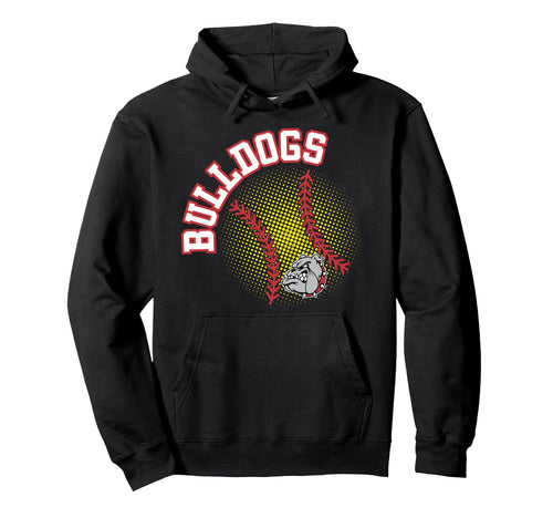 Bulldogs Softball Mom Game Day Red Hoodie - Trendy Graphic Men Women - T-Shirt, Sweatshirt, Hoodie