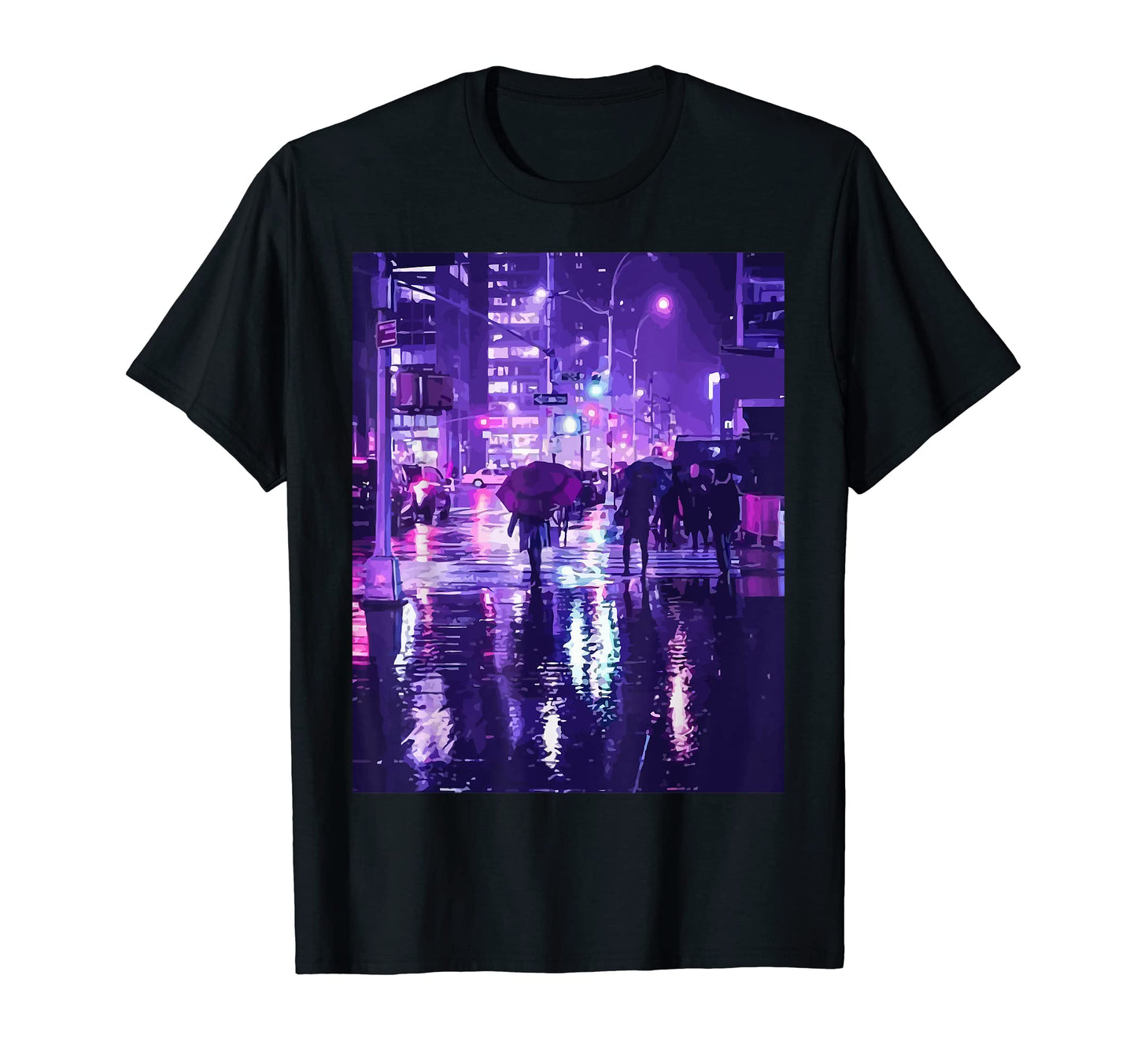 Digital Cityscape Vaporwave Aesthetic T-Shirt - Novelty Apparel Men Women - T-Shirt, Sweatshirt, Hoodie