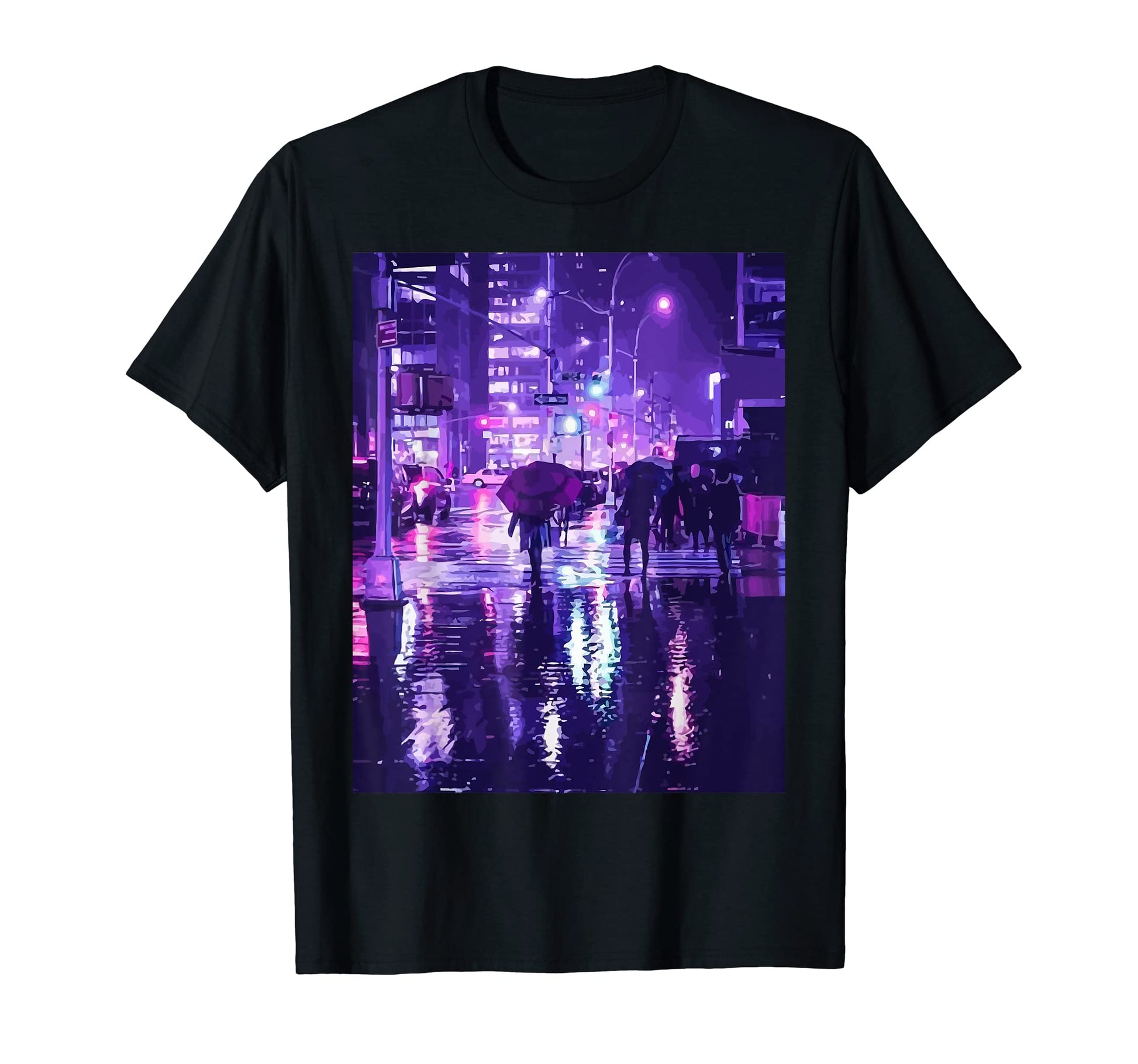 Digital Cityscape Vaporwave Aesthetic T-Shirt - Novelty Apparel Men Women - T-Shirt, Sweatshirt, Hoodie