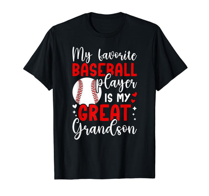 Proud Baseball Great Grandma Baseball T-Shirt - Streetwear Style Men Women - T-Shirt, Sweatshirt, Hoodie