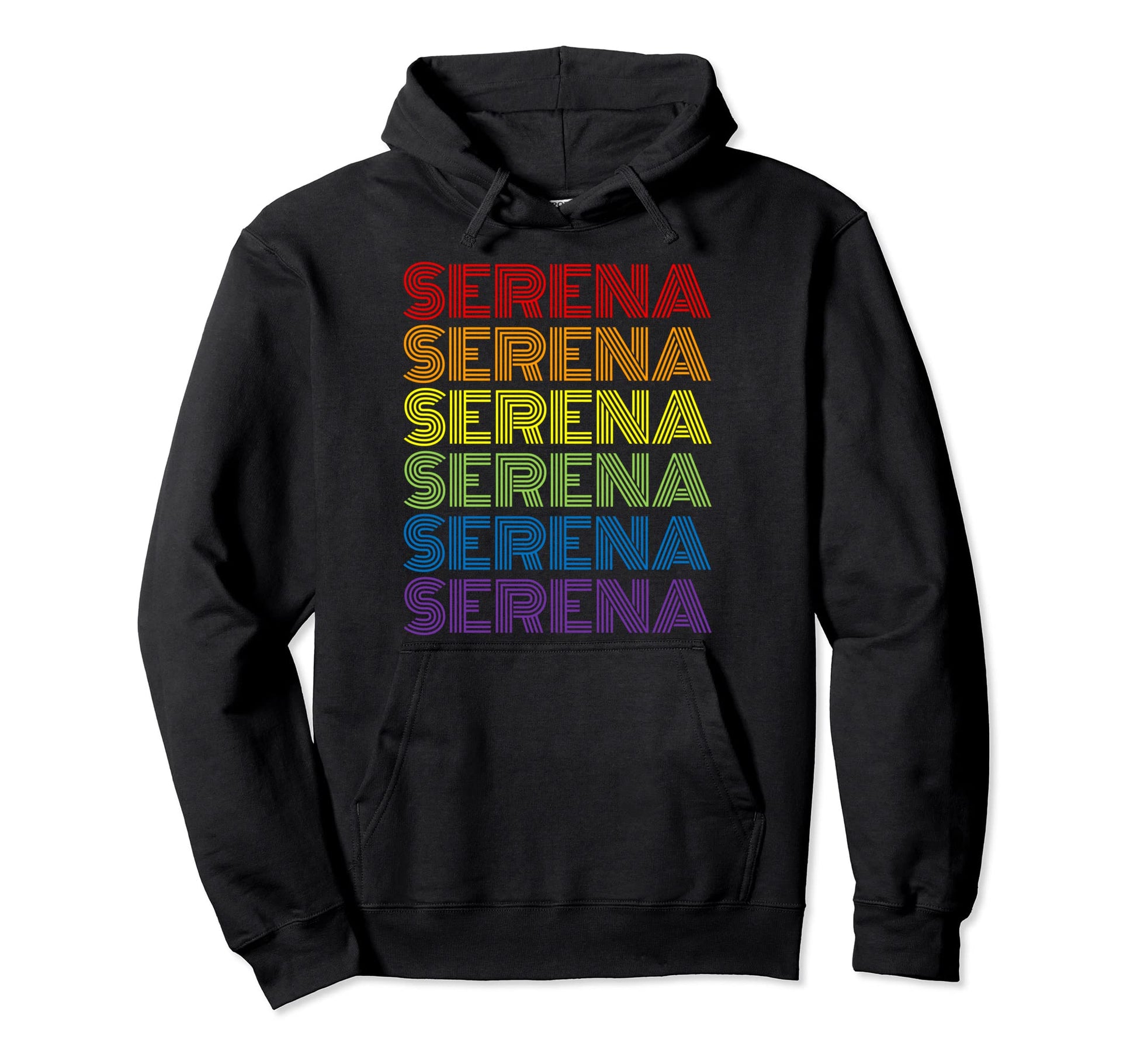 Serena Name Rainbow Hoodie - Aesthetic Graphic Unisex - T-Shirt, Sweatshirt, Hoodie