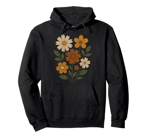 Boho Wildflower Earthy Floral Art Hoodie - Fun Novelty Design Unisex - T-Shirt, Sweatshirt, Hoodie