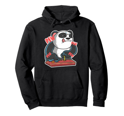 Gamer Panda Console Funny Gaming Bear Game Hoodie - Graphic Print Unisex - T-Shirt, Sweatshirt, Hoodie