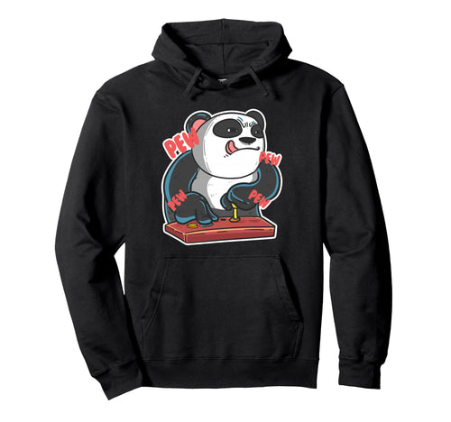 Gamer Panda Console Funny Gaming Bear Game Hoodie - Graphic Print Unisex - T-Shirt, Sweatshirt, Hoodie