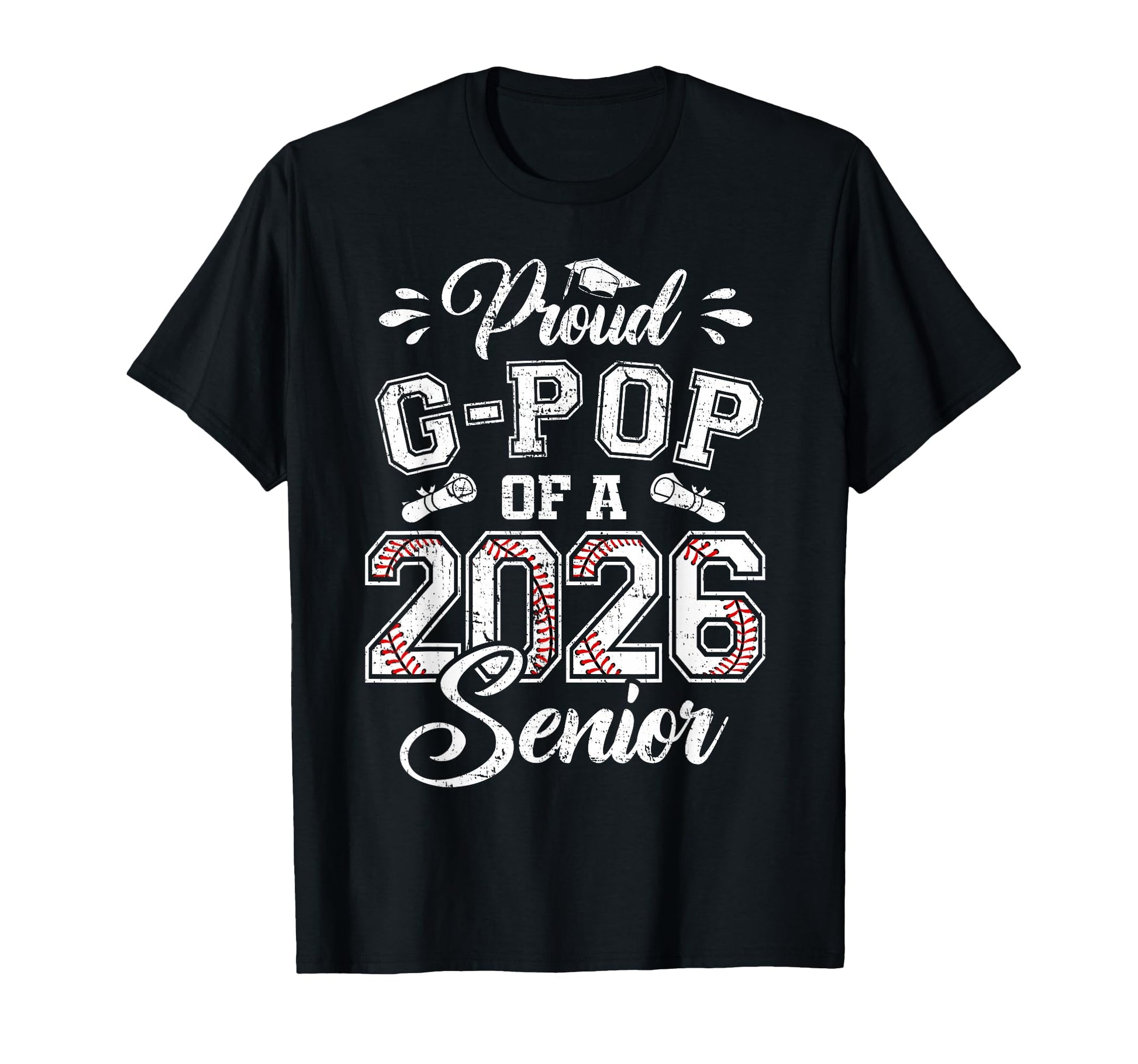 Proud G Pop 2026 Senior Baseball Graduate T-Shirt - Custom Art Print Unisex - T-Shirt, Sweatshirt, Hoodie