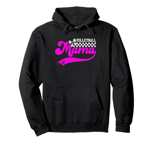Groovy Volleyball Mama Coquette Bow Mom Hoodie - Novelty Apparel Unisex - T-Shirt, Sweatshirt, Hoodie