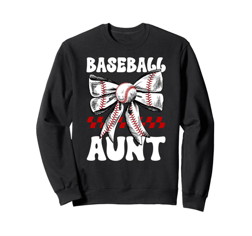 Baseball Aunt Baseball Player Auntie Sweatshirt - Minimalist Print Unisex - T-Shirt, Sweatshirt, Hoodie