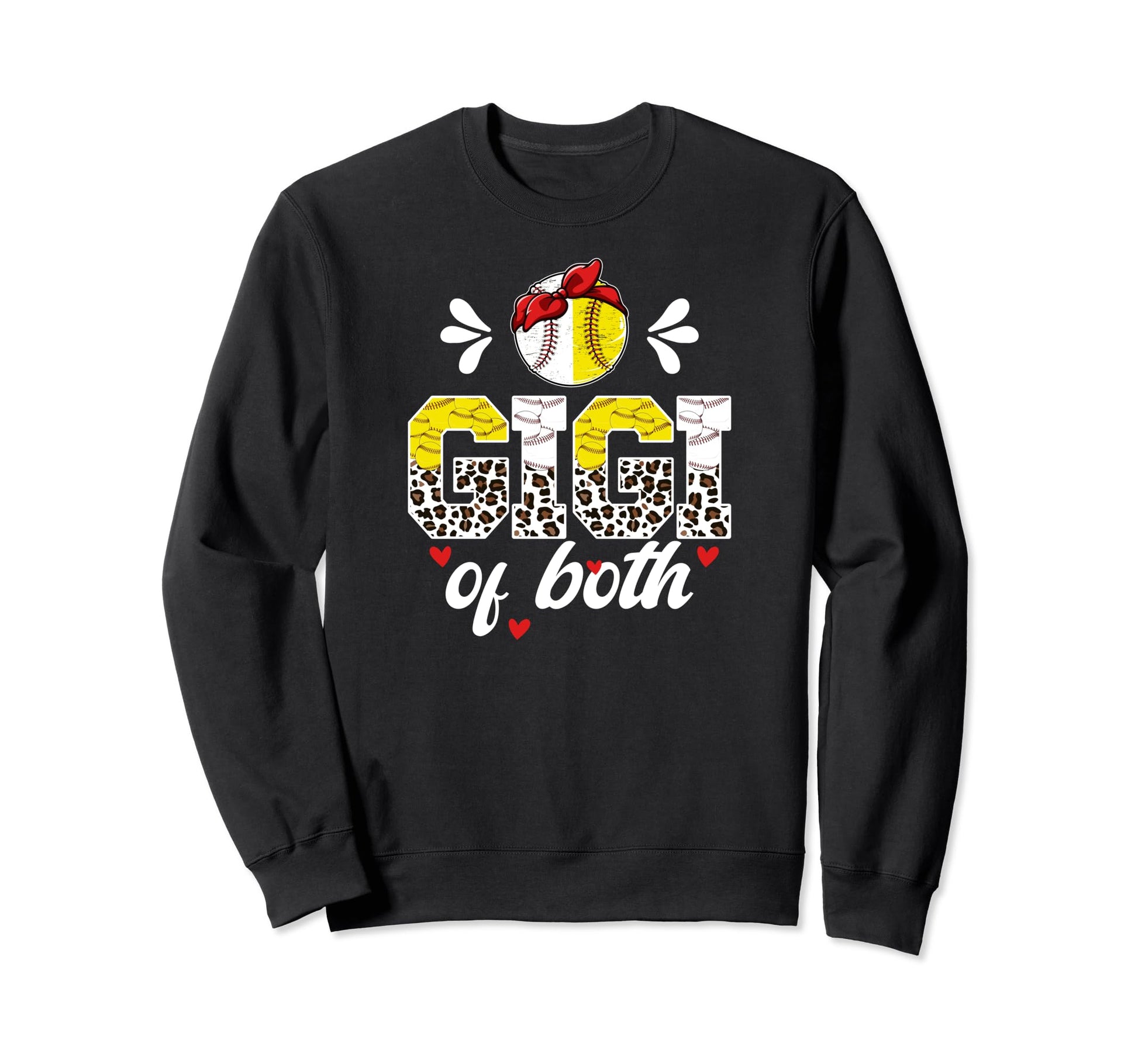 Gigi Both Leopard Baseball Softball Sweatshirt - Fun Novelty Design Unisex - T-Shirt, Sweatshirt, Hoodie
