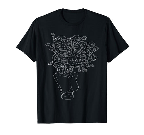 Medusa Snakes Statue Drawing T-Shirt - Casual Everyday Wear Men Women - T-Shirt, Sweatshirt, Hoodie