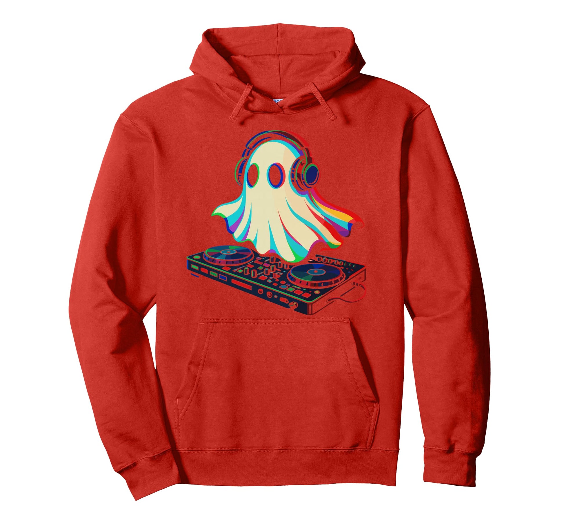 Ghost Trippy Vaporwave Festival Rave Hoodie - Trendy Graphic for Adults - T-Shirt, Sweatshirt, Hoodie