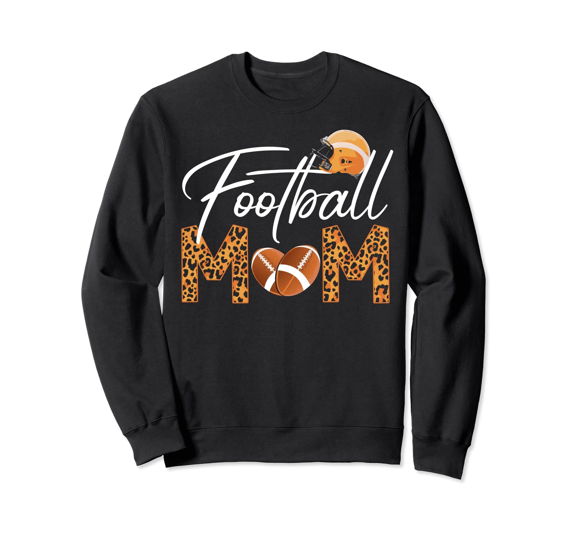 American Football Mom Leopard Sweatshirt - Trendy Graphic for Adults - T-Shirt, Sweatshirt, Hoodie