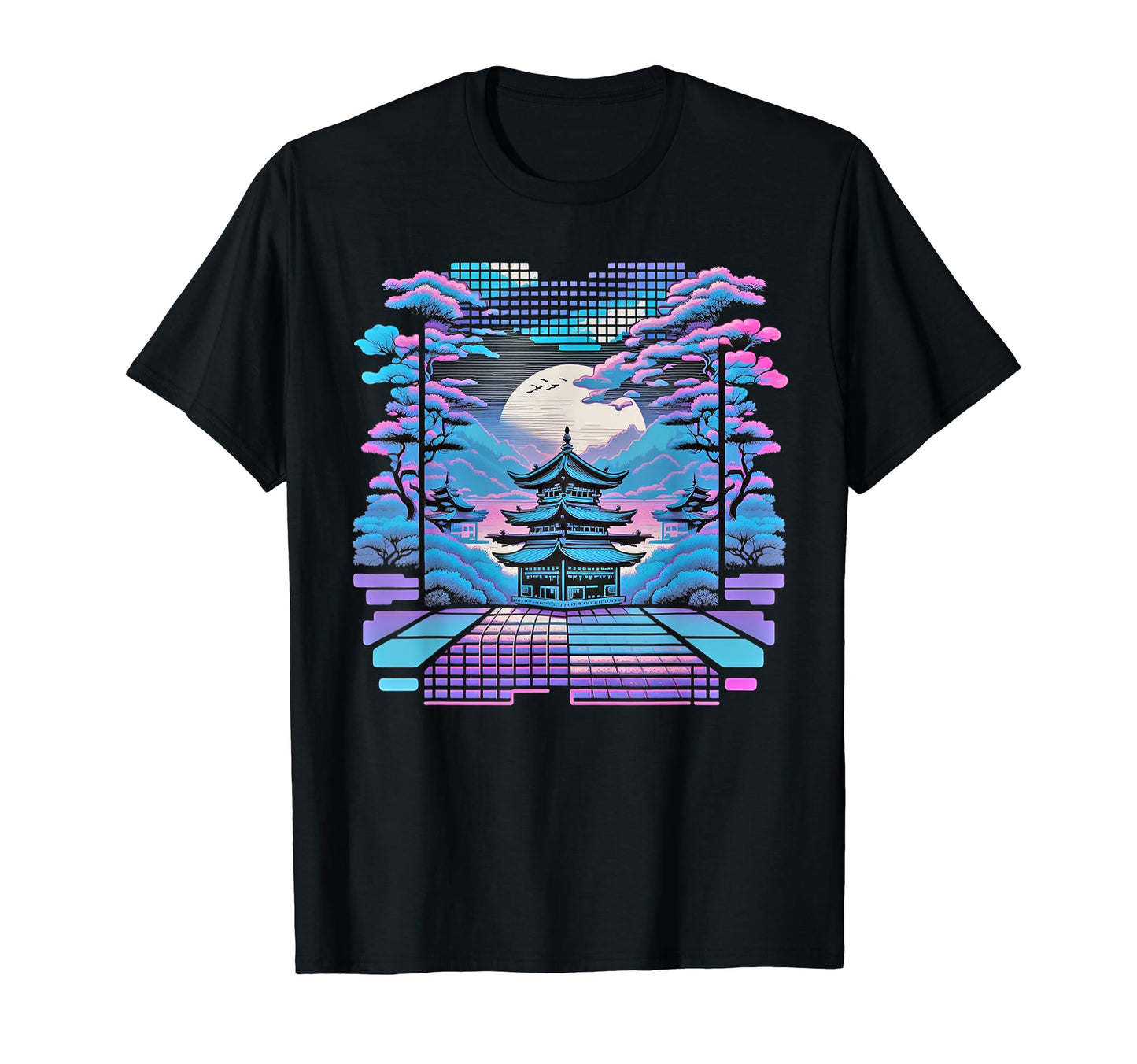 Futuristic Japan City Aesthetic T-Shirt - Aesthetic Graphic for Adults - T-Shirt, Sweatshirt, Hoodie