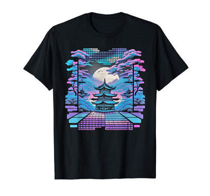 Futuristic Japan City Aesthetic T-Shirt - Aesthetic Graphic for Adults - T-Shirt, Sweatshirt, Hoodie