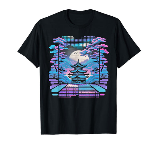 Futuristic Japan City Aesthetic T-Shirt - Aesthetic Graphic for Adults - T-Shirt, Sweatshirt, Hoodie