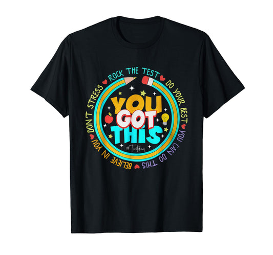 You Got This Dont Stress Rock Test T-Shirt - Aesthetic Graphic for Adults - T-Shirt, Sweatshirt, Hoodie