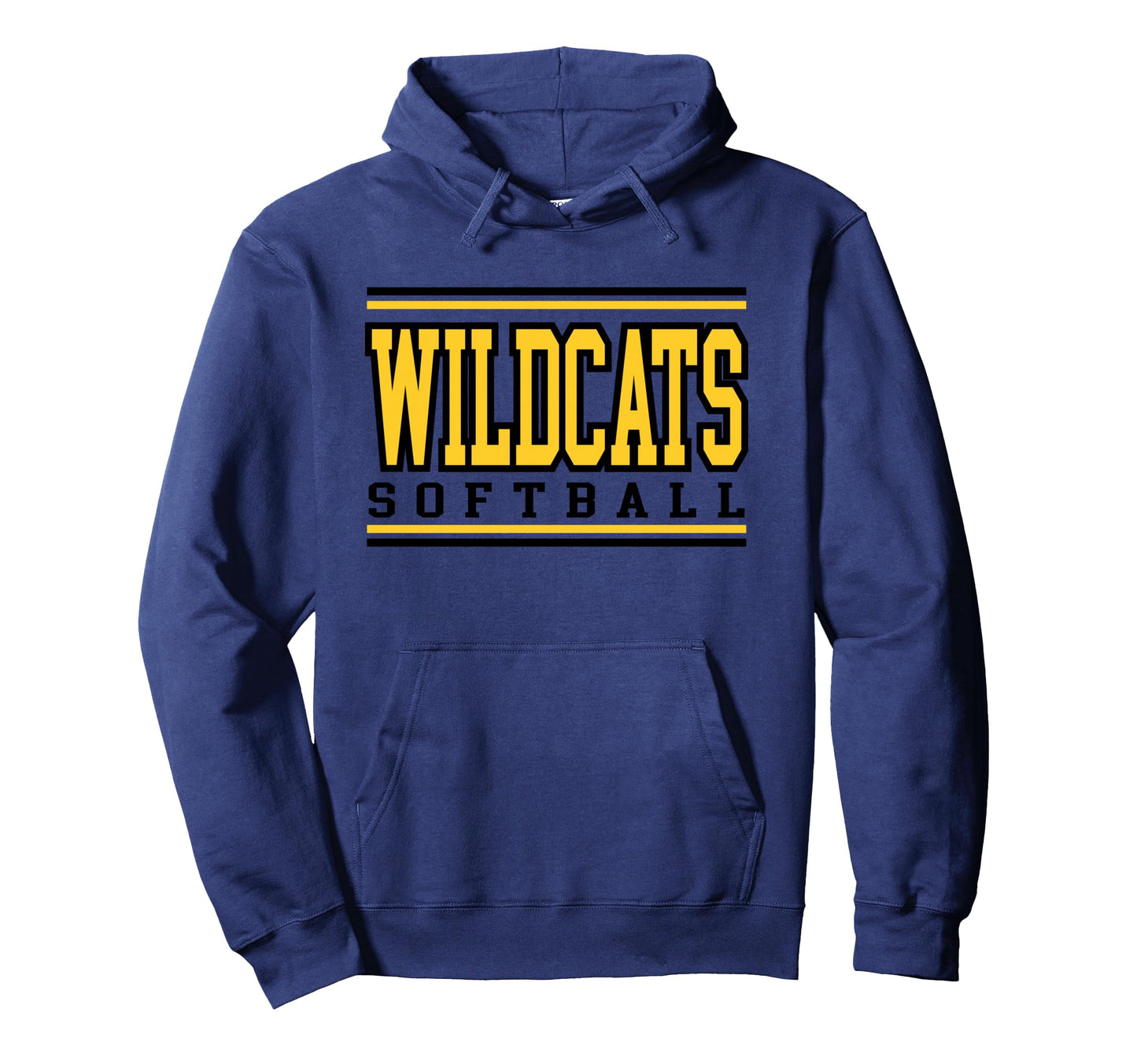 Wildcats Softball Mom Game Day Yellow Hoodie - Graphic Print Men Women - T-Shirt, Sweatshirt, Hoodie