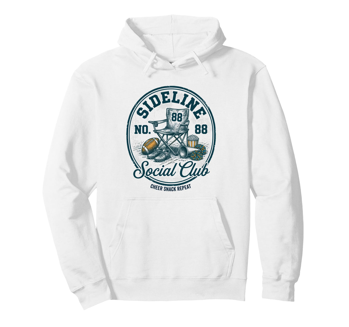 Sideline Social Club Cheer Snack Hoodie - Casual Everyday Wear for Adults - T-Shirt, Sweatshirt, Hoodie