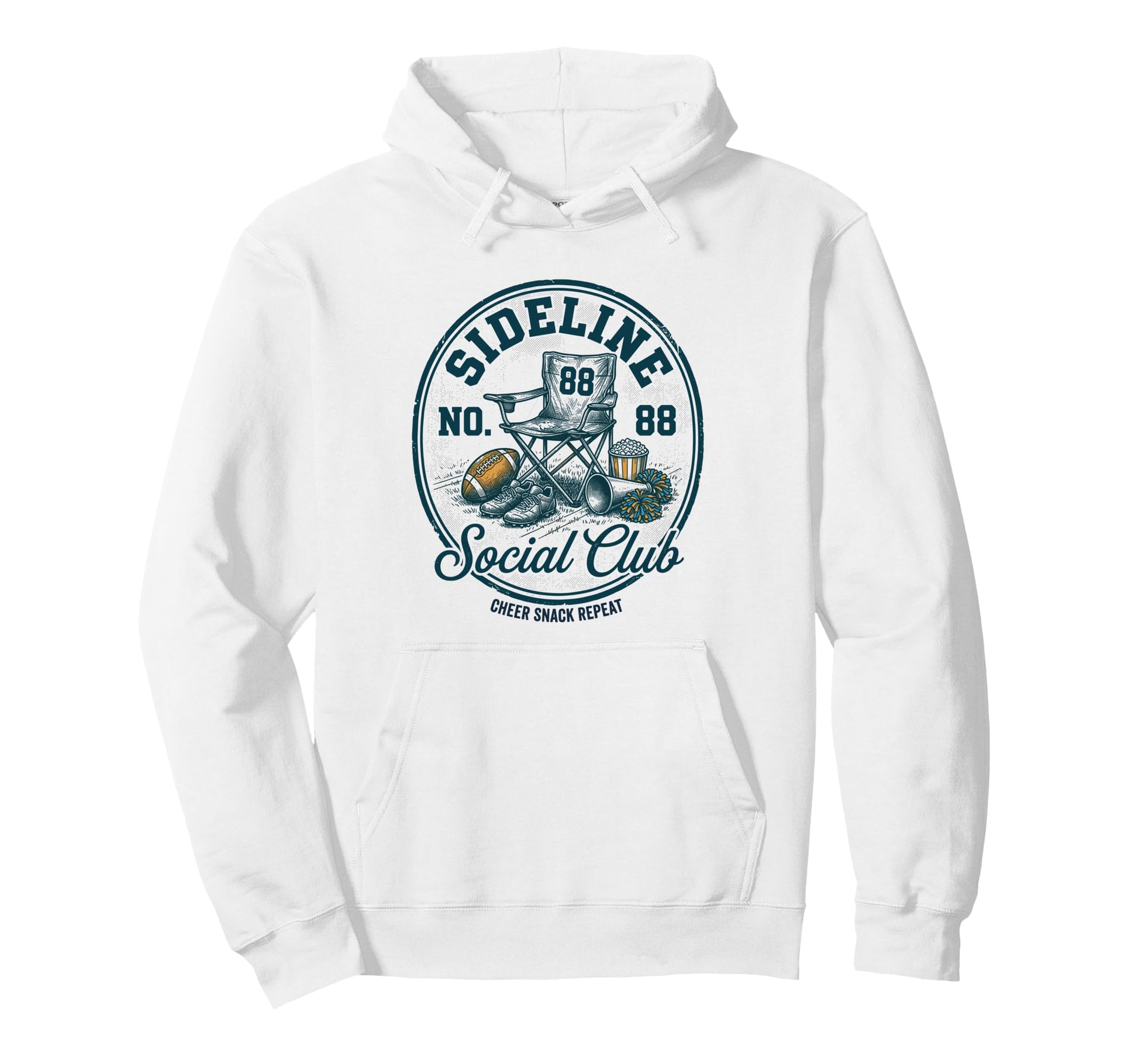 Sideline Social Club Cheer Snack Hoodie - Casual Everyday Wear for Adults - T-Shirt, Sweatshirt, Hoodie