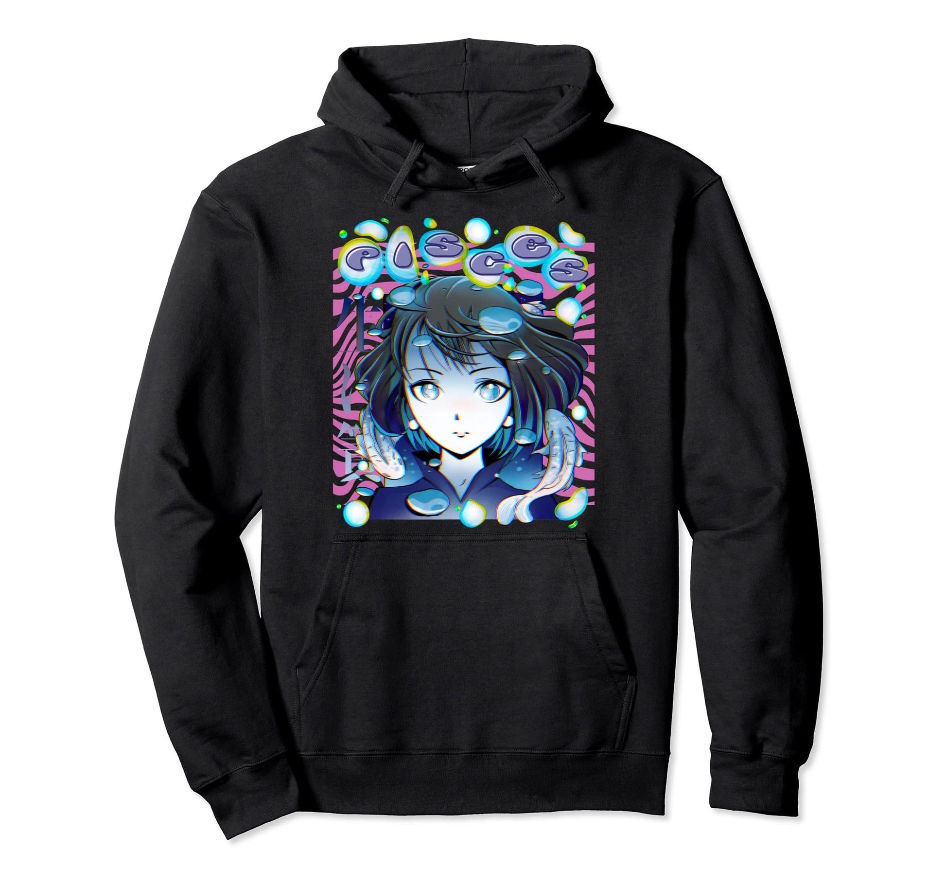 Pisces Anime Manga Koi Fish Japanese Hoodie - Minimalist Print for Adults - T-Shirt, Sweatshirt, Hoodie