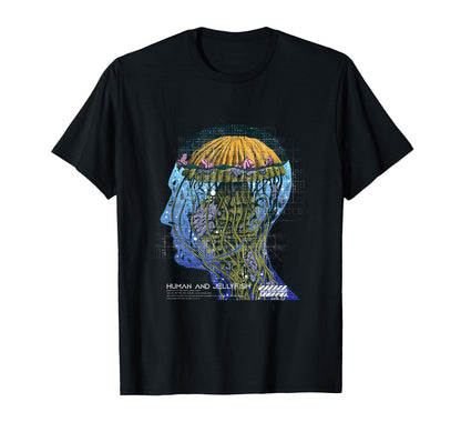 Jellyfish Human Aesthetic Edgy T-Shirt - Unique Graphic for Adults - T-Shirt, Sweatshirt, Hoodie