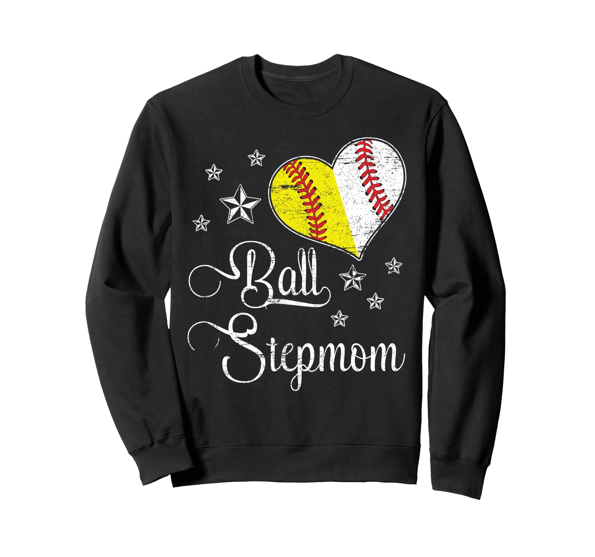 Proud Baseball Softball Stepmom Ball Sweatshirt - Novelty Apparel Unisex - T-Shirt, Sweatshirt, Hoodie