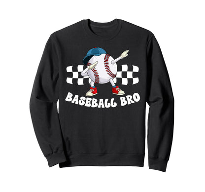 Baseball Bro Funny Baseball Sweatshirt - Casual Everyday Wear for Adults - T-Shirt, Sweatshirt, Hoodie