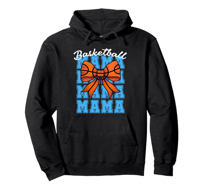 Basketball Mama Bow Game Day Proud Hoodie - Casual Everyday Wear Unisex - T-Shirt, Sweatshirt, Hoodie