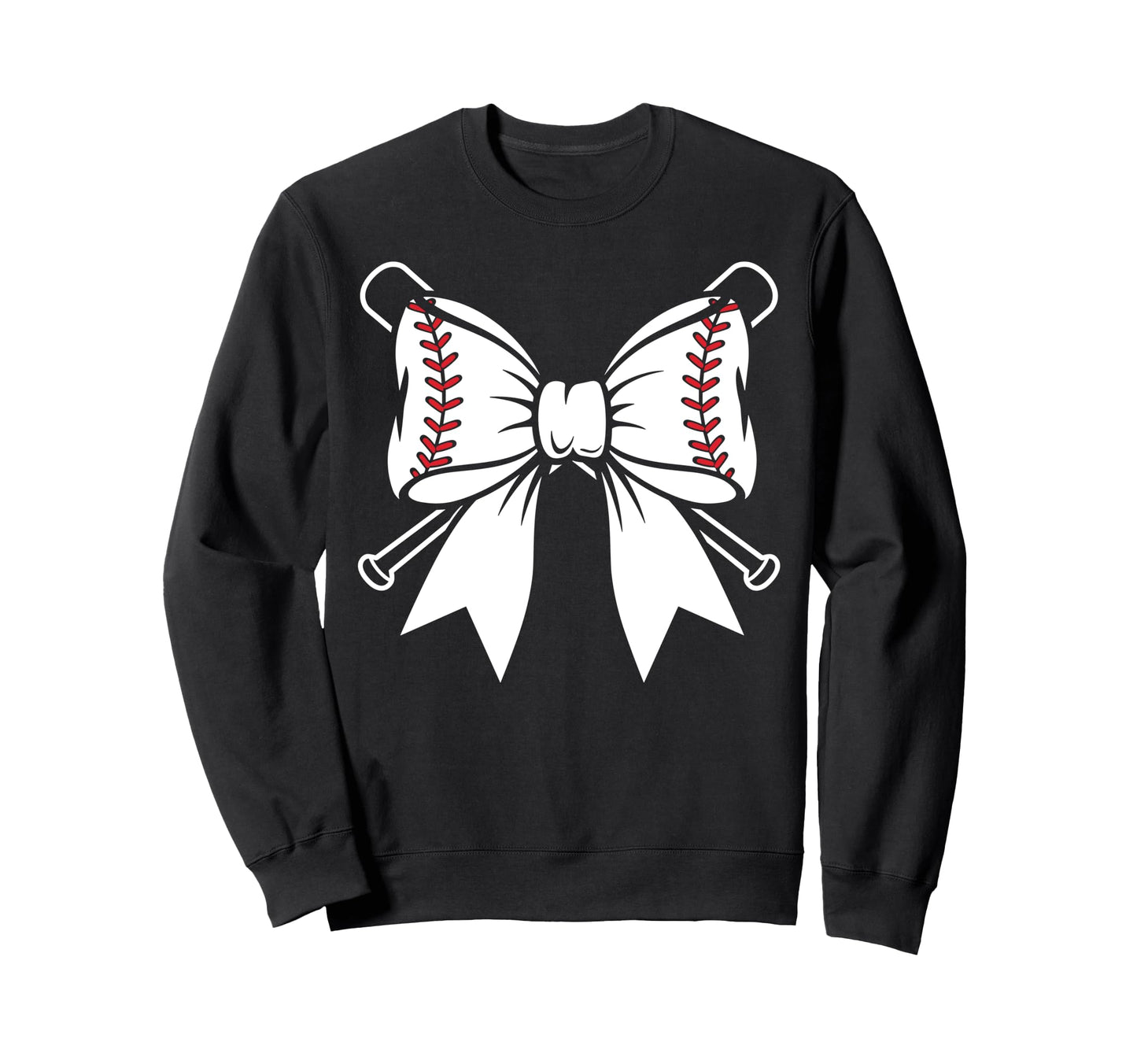 Baseball Bow Bats Coquette Sweatshirt - Custom Art Print Men Women - T-Shirt, Sweatshirt, Hoodie
