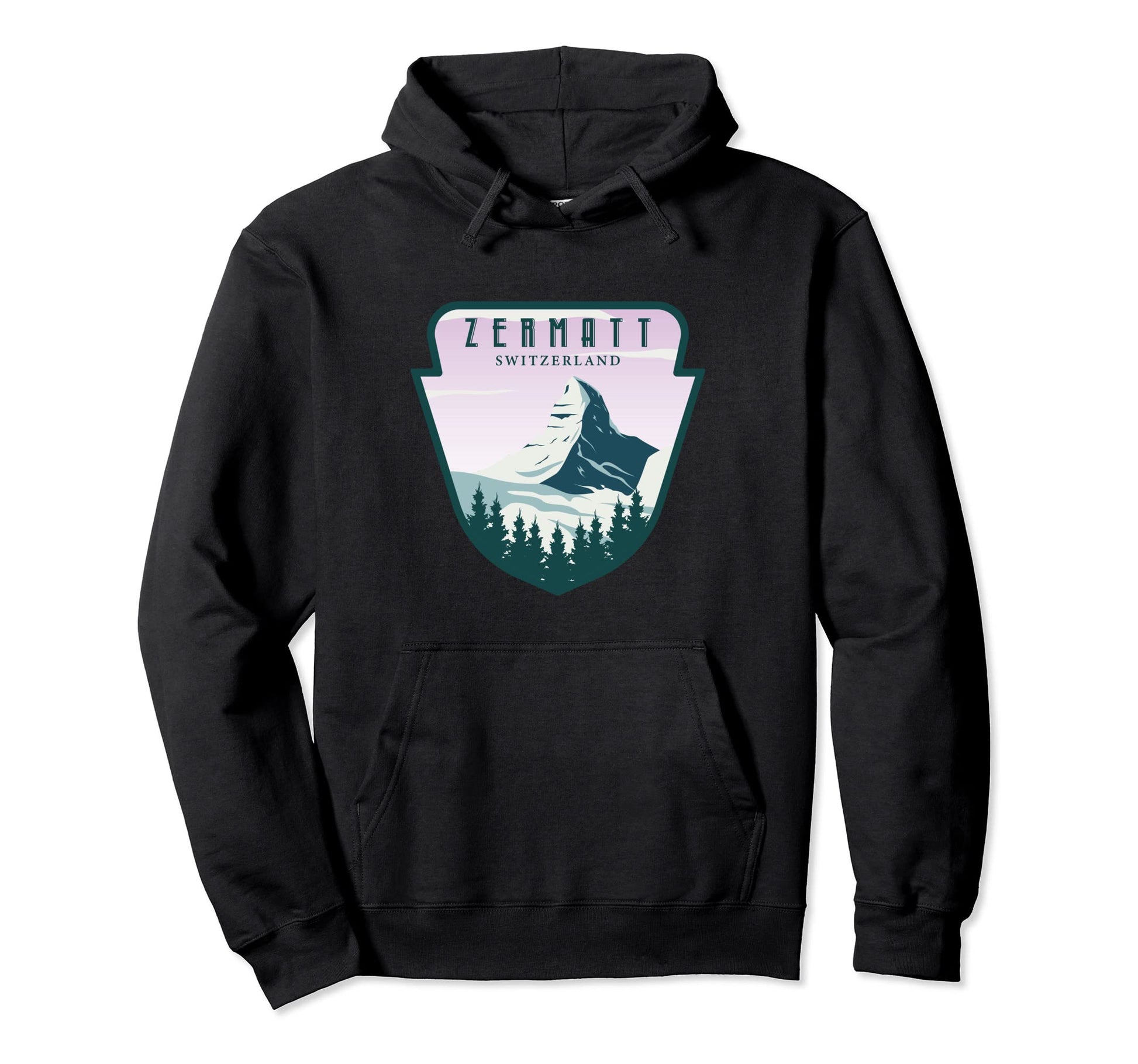 Zermatt Switzerland Snow Ski Hoodie - Novelty Apparel for Adults - T-Shirt, Sweatshirt, Hoodie