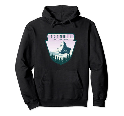 Zermatt Switzerland Snow Ski Hoodie - Novelty Apparel for Adults - T-Shirt, Sweatshirt, Hoodie
