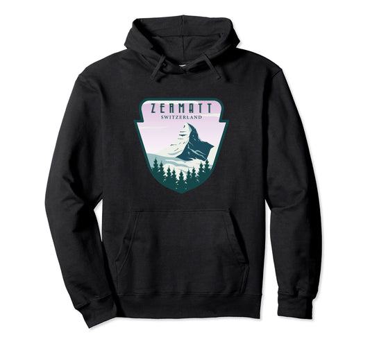 Zermatt Switzerland Snow Ski Hoodie - Novelty Apparel for Adults - T-Shirt, Sweatshirt, Hoodie