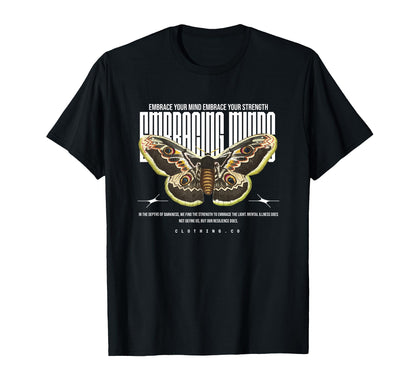 Butterfly Embracing Wings Y2K Grunge T-Shirt - Custom Art Print for Adults - T-Shirt, Sweatshirt, Hoodie