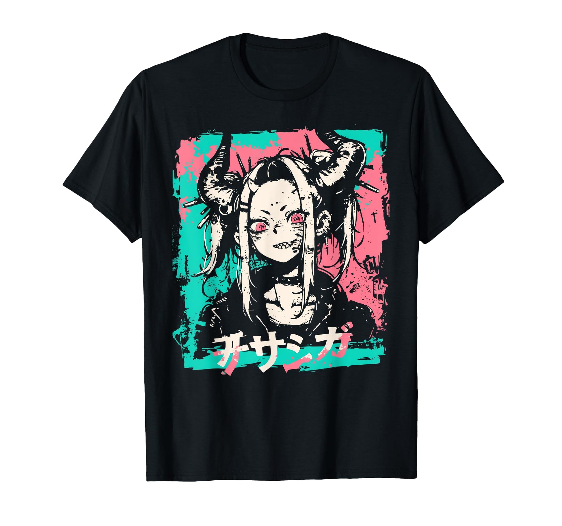 Goth Grunge Demon Anime Waifu Horror Alt T-Shirt - Custom Art Print Unisex - T-Shirt, Sweatshirt, Hoodie