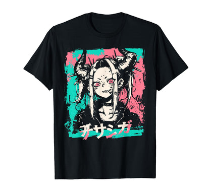 Goth Grunge Demon Anime Waifu Horror Alt T-Shirt - Custom Art Print Unisex - T-Shirt, Sweatshirt, Hoodie