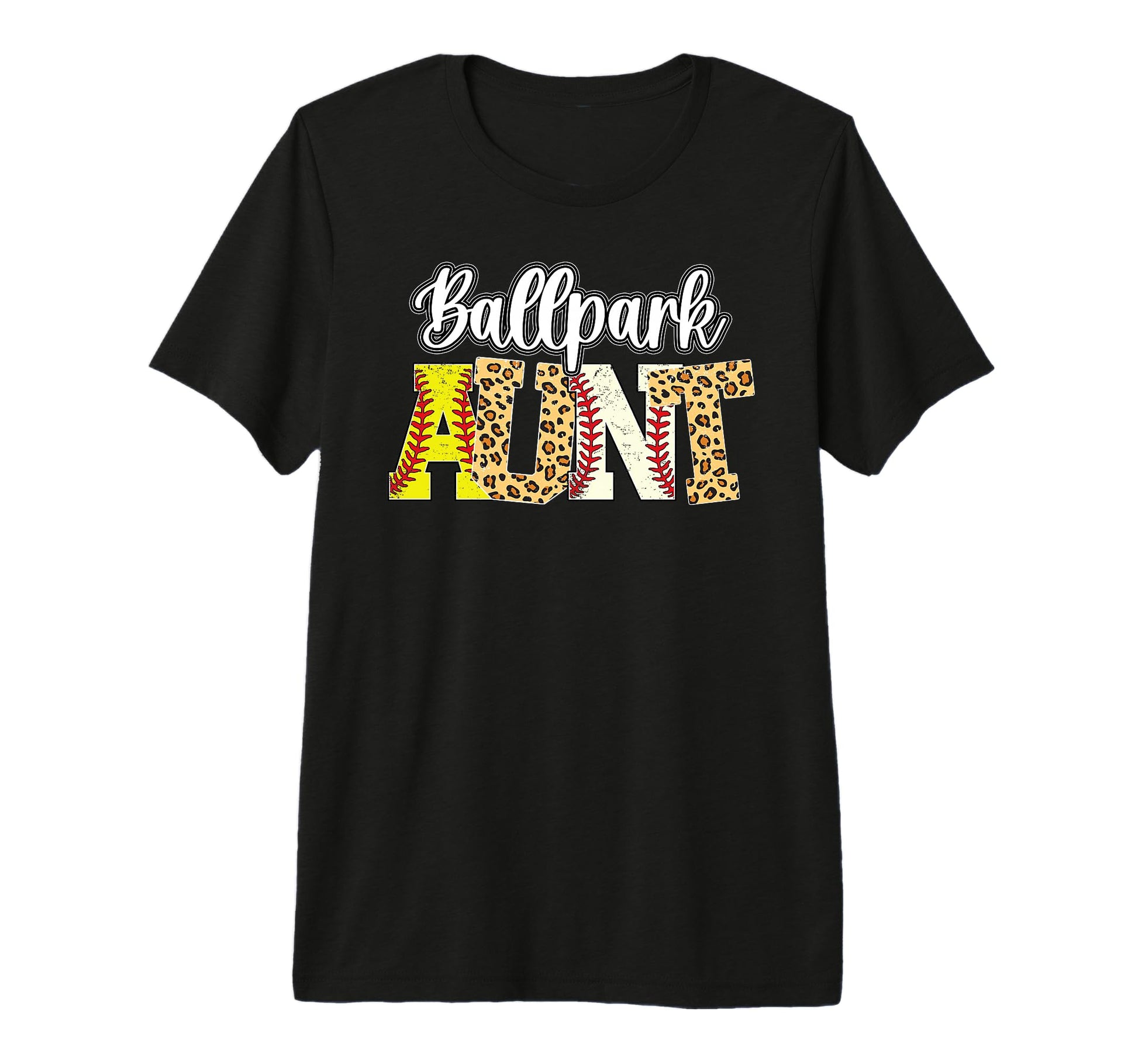 Ballpark Aunt Baseball Softball Aunt T-Shirt - Custom Art Print for Adults - T-Shirt, Sweatshirt, Hoodie