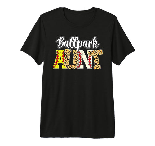 Ballpark Aunt Baseball Softball Aunt T-Shirt - Custom Art Print for Adults - T-Shirt, Sweatshirt, Hoodie