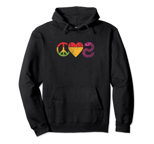 Peace Love And Snakes Peace Symbol Snake Hoodie - Custom Art Print Unisex - T-Shirt, Sweatshirt, Hoodie