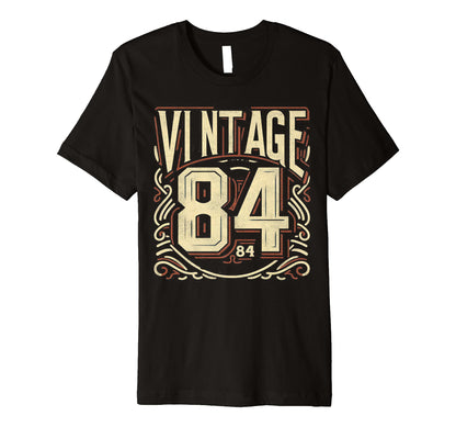 1984 Birthday 84 Born 1984 Typography T-Shirt - Graphic Print Unisex - T-Shirt, Sweatshirt, Hoodie