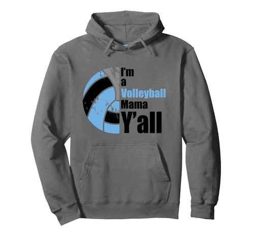 Sky Blue Black Volleyball Mom Funny Hoodie - Trendy Graphic Men Women - T-Shirt, Sweatshirt, Hoodie