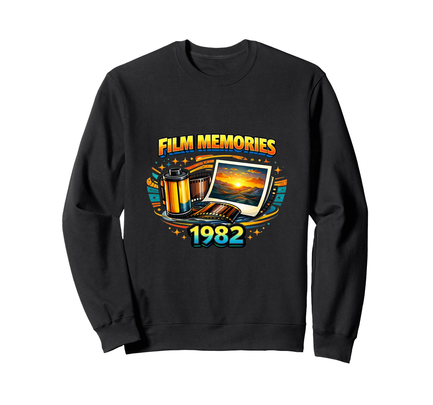 Film Photography Camera 1982 Sweatshirt - Casual Everyday Wear Men Women - T-Shirt, Sweatshirt, Hoodie