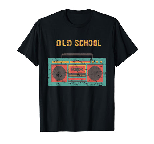 Old School Boombox Weathered 80S 90S T-Shirt - Custom Art Print for Adults - T-Shirt, Sweatshirt, Hoodie