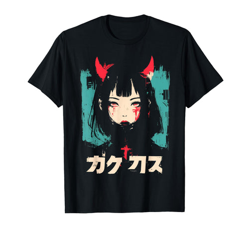 Goth Grunge Demon Anime Waifu T-Shirt - Fun Novelty Design for Adults - T-Shirt, Sweatshirt, Hoodie